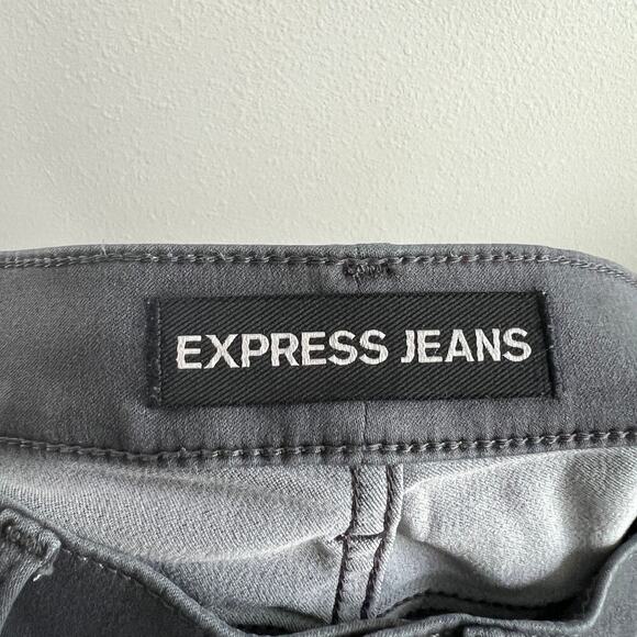 Express Legging Jeans Women's 00S Petite Mid Rise Skinny Leg Gray Stretch Denim - Picture 5 of 6